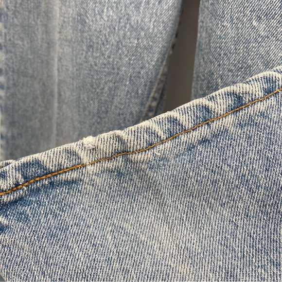 Vintage Levi’s 555 Slim Straight 80’s Mom Jeans Light Wash High Rise 25 - Picture 14 of 15